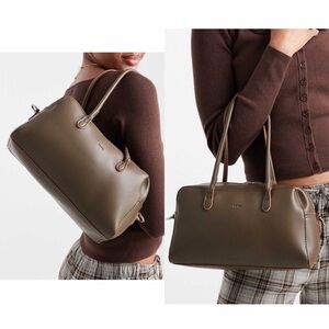 ASOS - PASQ double strap medium shoulder bag - khaki olive green